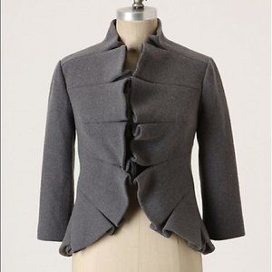 Anthropologie Tabitha Terrace House Ruffled Jacket